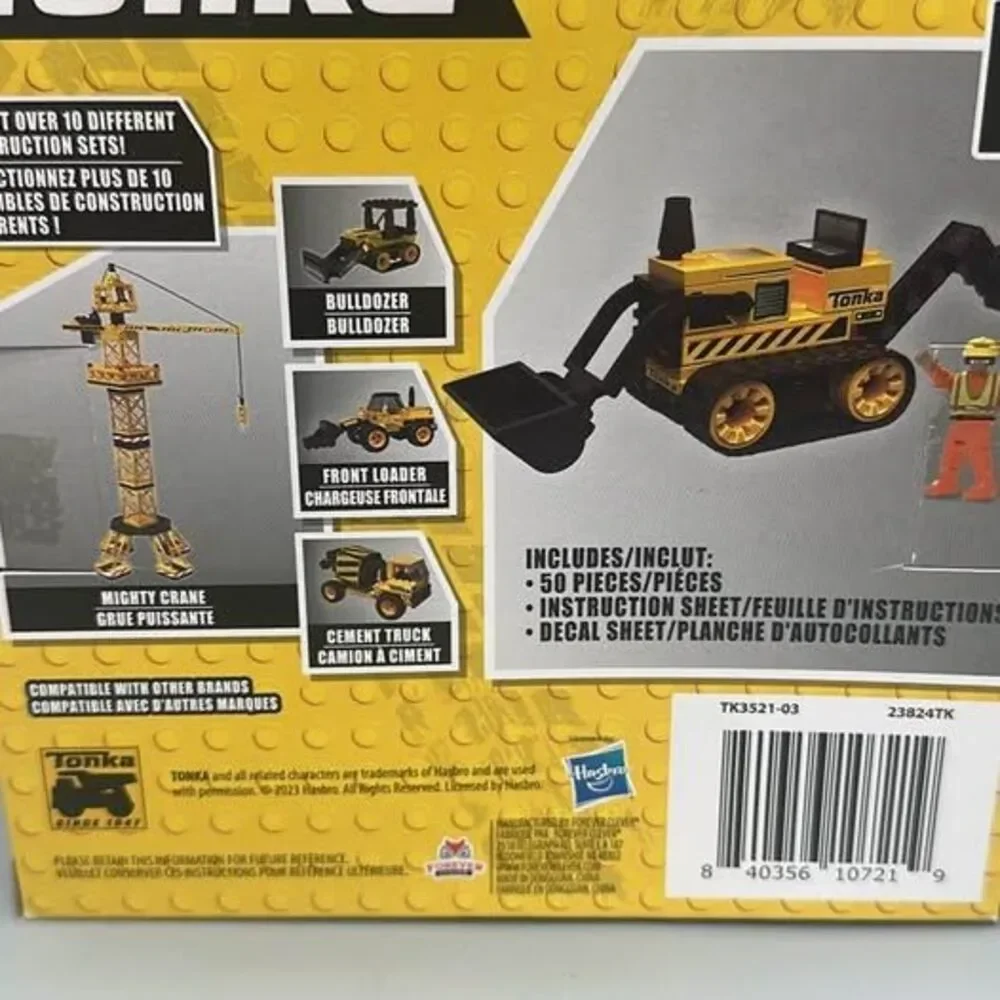 Tonka 50 piece construction set (LEGO like) brand new! Backhoe loader